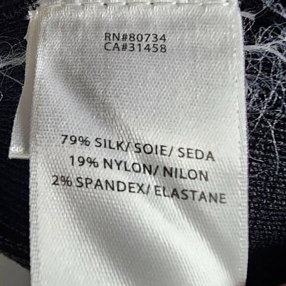 BCBGMAXAZRIA Women Dresses, Black Silk Blend Knit Racerback Bodycon Dress, Sz M - Picture 3 of 9